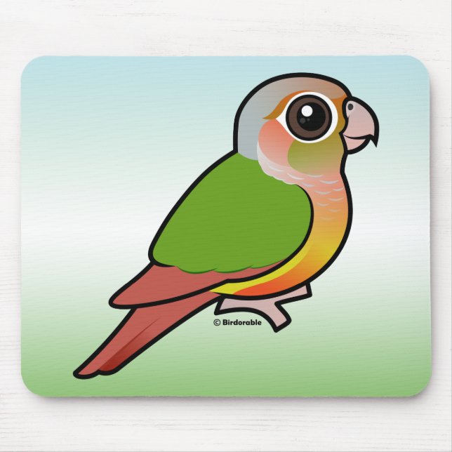 Birdorable Pineapple Green-cheeked Conure Mouse Pad (Front)