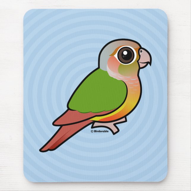 Birdorable Pineapple Green-cheeked Conure Mouse Pad (Front)