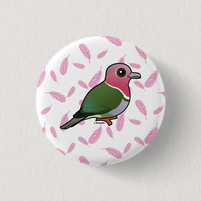 Birdorable Pink-headed Fruit Dove Button (Front)
