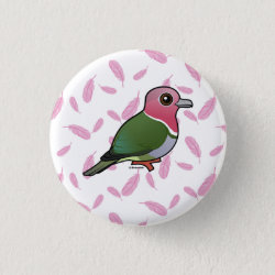 Cute U.S. Flag of Birds Round Button in Birdorable Shop