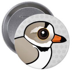 Birdorable Piping Plover Round Button