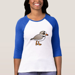 Birdorable Piping Plover Ladies Raglan Fitted T-Shirt
