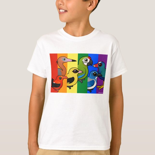 Birdorable Pride Flag T-Shirt (Front)