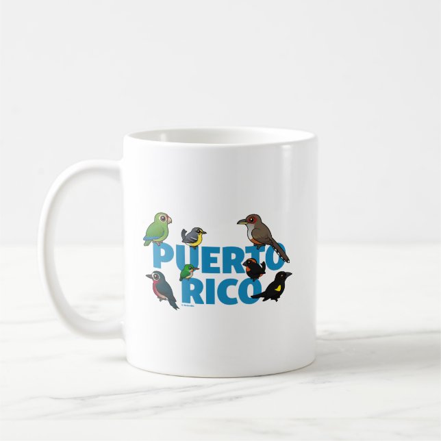 Birdorable Puerto Rico feat. Endemic Birds Coffee Mug (Left)