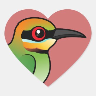 Rainbow Bee-eater Heart Sticker