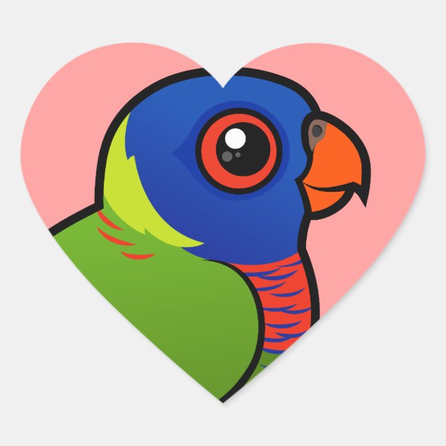 Birdorable Rainbow Lorikeet Heart Sticker (Front)