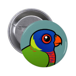 Birdorable Rainbow Lorikeet Round Button