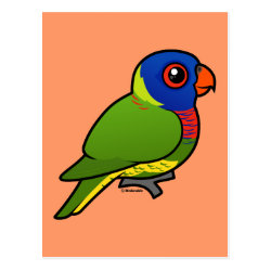 Birdorable Rainbow Lorikeet Postcard