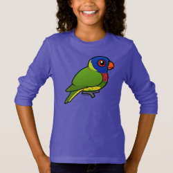 Birdorable Rainbow Lorikeet Girls' Basic Long Sleeve T-Shirt