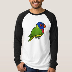 Birdorable Rainbow Lorikeet Men's Canvas Long Sleeve Raglan T-Shirt