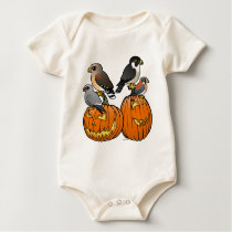 Birdorable Raptors on Pumpkins Infant Organic Creeper