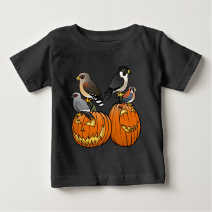 Birdorable Raptors on Pumpkins Baby T-Shirt