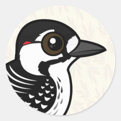 Birdorable Red-cockaded Woodpecker Round Sticker