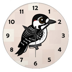 Birdorable Red-cockaded Woodpecker Large Round Wall Clock