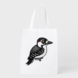 Birdorable Red-cockaded Woodpecker Reusable Grocery Bag