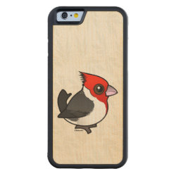 Red-crested Cardinal Carved ® iPhone 6 Bumper Wood Case