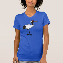 Red-crowned Crane Women's American Apparel Fine Jersey Short Sleeve T-Shirt