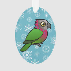 Red-fan or Hawk-headed Parrot Oval Acrylic Ornament