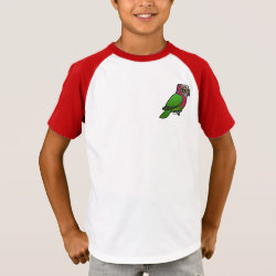Red-fan or Hawk-headed Parrot Kids' Short Sleeve Raglan T-Shirt