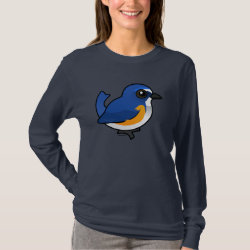 Red-flanked Bluetail Women's Basic Long Sleeve T-Shirt