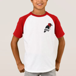 Red-headed Woodpecker Kids' Short Sleeve Raglan T-Shirt