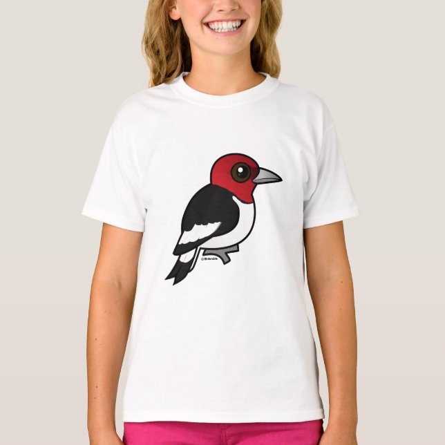 Birdorable Red-headed Woodpecker T-Shirt (Front)