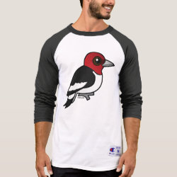 Red-headed Woodpecker Men's Champion Raglan 3/4 Sleeve Shirt