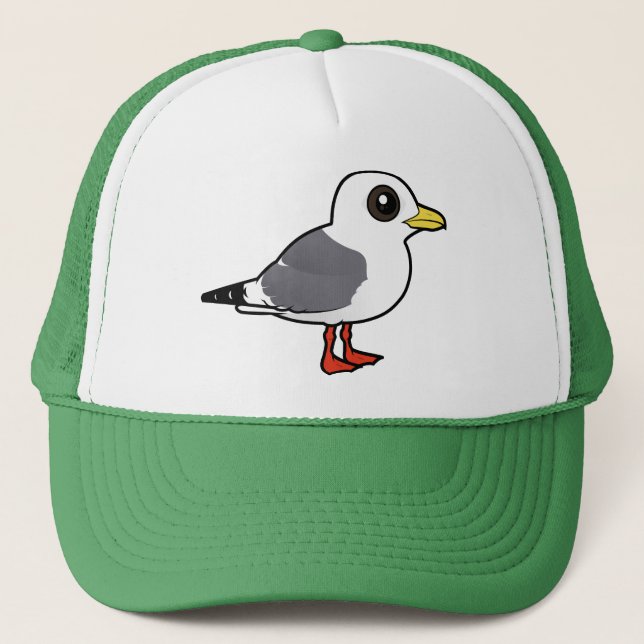 Birdorable Red-legged Kittiwake Trucker Hat (Front)
