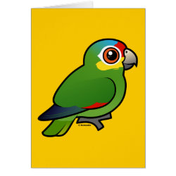 Birdorable Red-lored Parrot Note Card