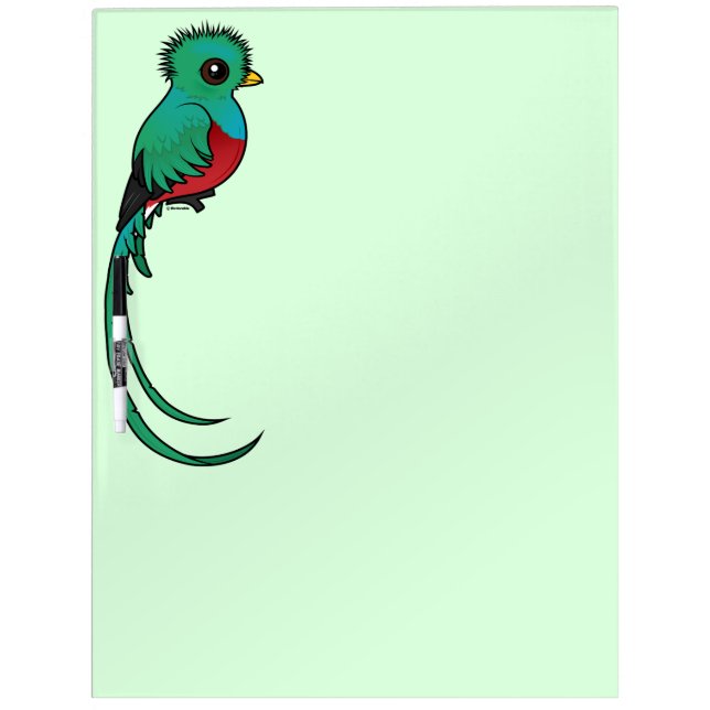 Birdorable Resplendent Quetzal Dry-Erase Board (Front)