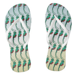 Resplendent Quetzal Adult Slim Straps Flip Flops
