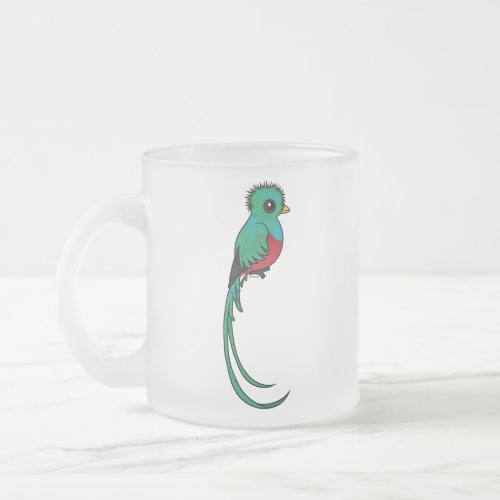 Birdorable Resplendent Quetzal Frosted Glass Coffee Mug