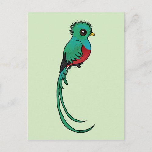 Birdorable Resplendent Quetzal Postcard