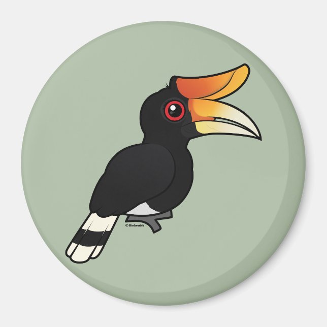 Birdorable Rhinoceros Hornbill Magnet (Front)