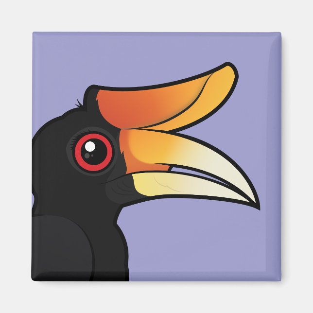 Birdorable Rhinoceros Hornbill Magnet (Front)