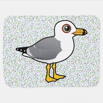 Birdorable Ring-billed Gull Stroller Blanket