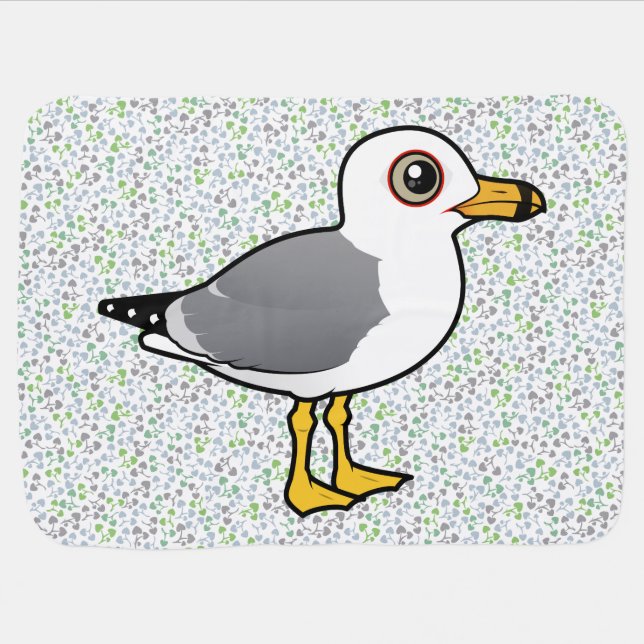 Birdorable Ring-billed Gull Stroller Blanket (Horizontal)