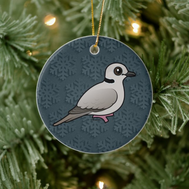 Birdorable Ring-necked Dove Ceramic Ornament (Tree)