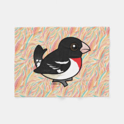 Birdorable Rose-breasted Grosbeak Fleece Blanket, 30