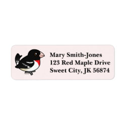 Birdorable Rose-breasted Grosbeak Return Label