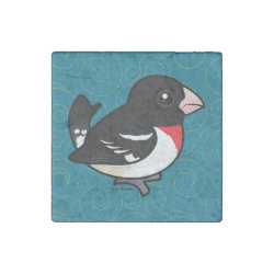 Birdorable Rose-breasted Grosbeak Marble Magnet