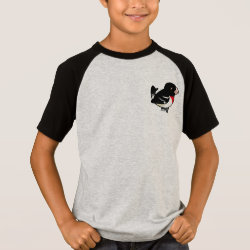 Birdorable Rose-breasted Grosbeak Kids' Short Sleeve Raglan T-Shirt