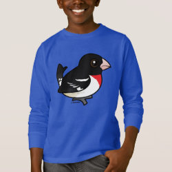 Birdorable Rose-breasted Grosbeak Kids' Basic Long Sleeve T-Shirt