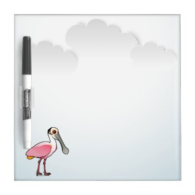 Birdorable Roseate Spoonbill Dry-Erase Board