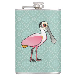 Roseate Spoonbill Vinyl Wrapped Flask, 8 oz.