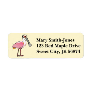 Birdorable Roseate Spoonbill Label