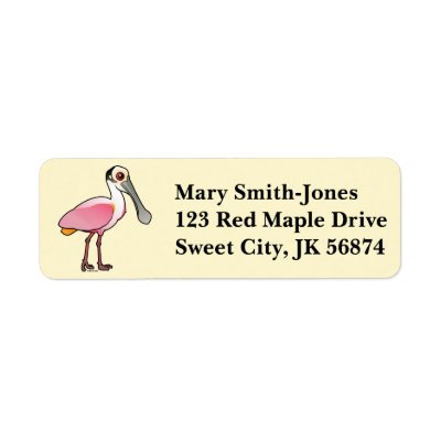 Birdorable Roseate Spoonbill Label