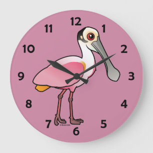 Birdorable Roseate Spoonbill Large Clock