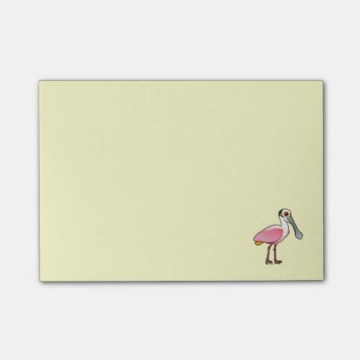 Birdorable Roseate Spoonbill Post-it Notes
