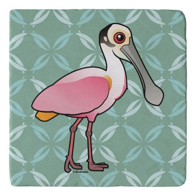 Birdorable Roseate Spoonbill Trivet (Front)